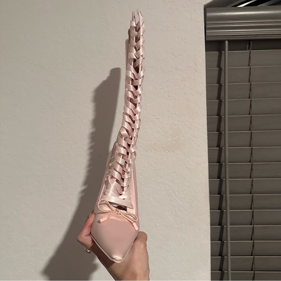 scandalous seduction heeled boots in pink by sugar thrillz (dolls kill) - Picture 8 of 10